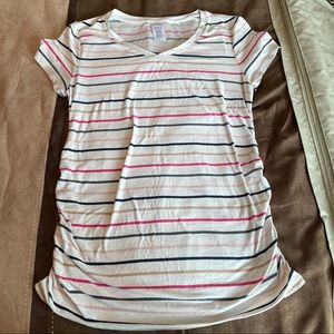 MATERNITY* stripped vneck size S